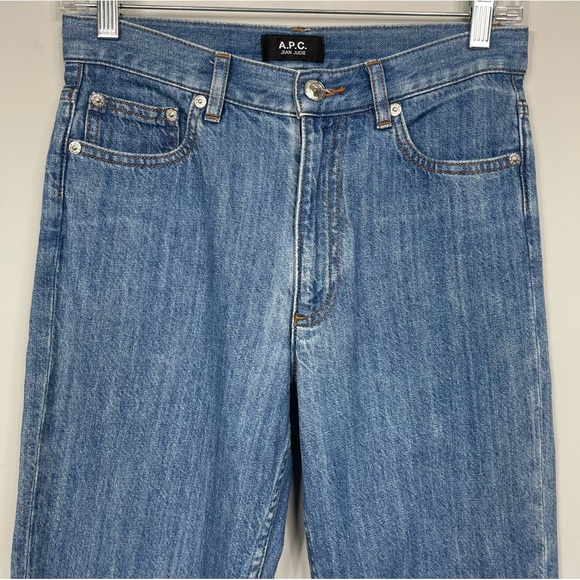 A.P.C. "JUDIE" COTTON LINEN DENIM ANKLE JEANS RAW GEM 25 APC - Picture 6 of 16